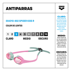 ANTIPARRAS ARENA SPIDER KIDS 2-5 AÑOS PINK GREY PINK (902) RECYCLED MATERIALS - comprar online