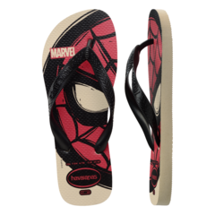 OJOTAS HAVAIANAS TOP MARVEL LOGOMANÍA HOMBRE SPIDER MAN BEIGE (0121) - comprar online