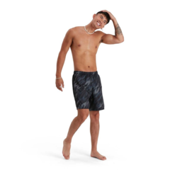 WATERSHORT SPEEDO SPORT ALLOVER HOMBRE NEGRO GRIS (552) - comprar online