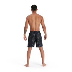 WATERSHORT SPEEDO SPORT ALLOVER HOMBRE NEGRO GRIS (552) - SOLO NATACIÓN