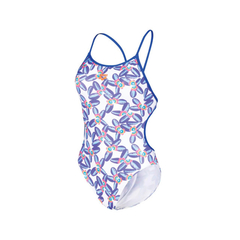 ENTERIZA NATACIÓN ARENA SPRING LACE BACK ALLOVER MAXLIFE ECO NEON BLUE MULTI (950) - SOLO NATACIÓN