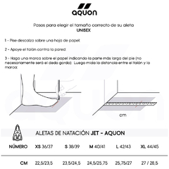 ALETAS CORTAS AQUON JET FIN PATAS DE RANA NATACIÓN PILETA