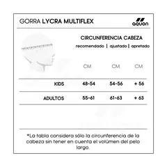 GORRA AQUON DE LYCRA MULTIFLEX GRIS - tienda online