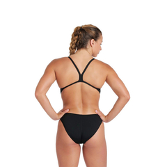 ENTERIZA NATACIÓN ARENA TEAM SOLID CHALLENGE MAXLIFE ECO MUJER BLACK WHITE (550) - tienda online