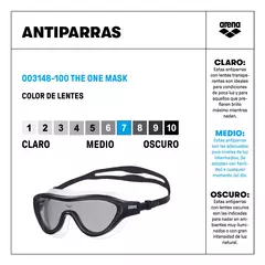 ANTIPARRA ARENA THE ONE MASK SMOKE BLACK BLACK (100) en internet