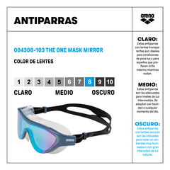 ANTIPARRA ARENA THE ONE MASK MIRROR BLUE GREY BLUE BLACK (103) - comprar online