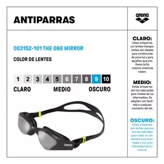 ARENA THE ONE MIRROR NEGRO PLATA (101) - comprar online