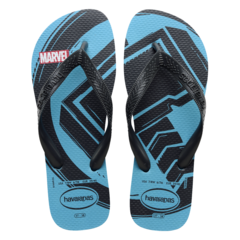 OJOTAS HAVAIANAS TOP MARVEL LOGOMANÍA HOMBRE TRANQUILITY BLUE (1808)