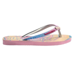 OJOTAS HAVAIANAS KIDS SLIM GLITTER II NIÑAS ORIGINALES ROSA GLOW (9321) - SOLO NATACIÓN