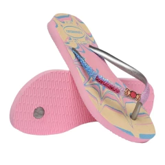 OJOTAS HAVAIANAS KIDS SLIM GLITTER II NIÑAS ORIGINALES ROSA GLOW (9321) en internet