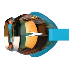 ANTIPARRAS DE NATACIÓN SPEEDO JET KIDS 2.0 3-6 AÑOS CELESTE NARANJA (969) - SOLO NATACIÓN