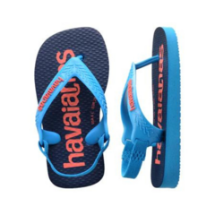 OJOTAS HAVAIANAS BABY LOGOMANIA INFANTIL ORIGINALES TURQUESA - SOLO NATACIÓN