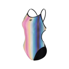 ENTERIZA NATACIÓN ARENA CIRCLE STRIPE LACE MUJER MAXLIFE ECO BLACK MULTI (550)