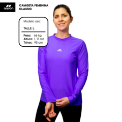 REMERA PROTECCIÓN UV SOLAR AQUON CLASSIC MANGA LARGA MUJER - comprar online