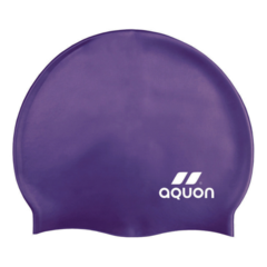 GORRA DE NATACIÓN AQUON SILICONA ADULTO LARGE SIZE SWIM CAP VIOLETA