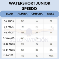 SHORT NATACIÓN SPEEDO CHALLENGE 15 JUNIOR WATERSHORT NEGRO (550) - SOLO NATACIÓN