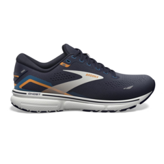 ZAPATILLAS BROOKS RUNNING GHOST 15 HOMBRE CUSHION NEUTRAL PEACOAT BLUE ORANGE POP (439)