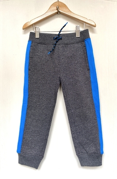 4A | GAP | 2 piezas conjunto camperita y jogging forrados frisa gris jaspeado logo azul en internet