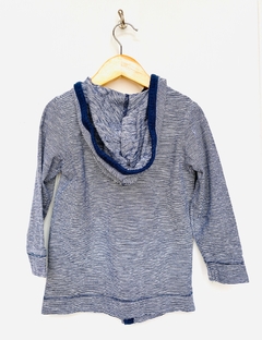 PLAY | 1.5/2A | H&M | camperita larga algodon capucha rayado azul blanco bolsillo azul en internet