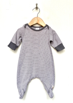 PLAY | 1/3m | Grisino | enterito pijama blanco rayas grises - comprar online