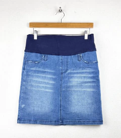 T2 | Venga Madre | pollera jean cintura algodon azul