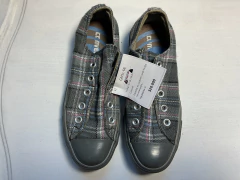 35 Arg / 3,5 Uk / 36 Eu | Converse | Zapatillas sin cordones, verde musgo con estampado escocés