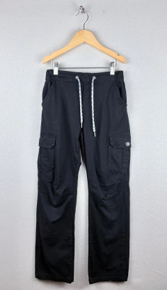 10A | Mimo | pantalon jogger gabardina cargo negro cintura elastica