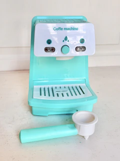 Maquina cafetera con luces y sonido verde agua pilas incluidas - comprar online