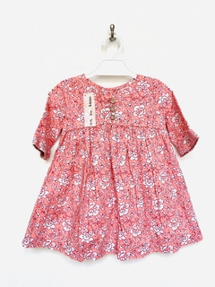 6m | Carters | vestido camisola manga 3/4 rosa floreada