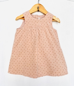 9/12m | Zara | vestido invierno rosa con lunares - comprar online