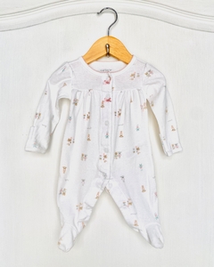 RN | Carter's | enterito pijama blanco con animalitos - comprar online