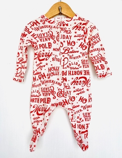 0/3m | Old Navy | enterito pijama inscripciones navidad en rojo - comprar online