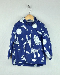 3A | Carters | piloto azul capucha forrada gris astronautas y cohetes espaciales
