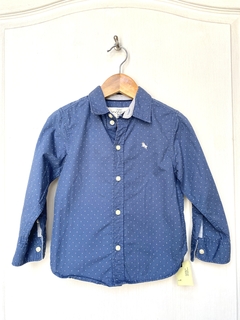 2/3A | H&M | camisa manga larga azul puntitos blancos - comprar online