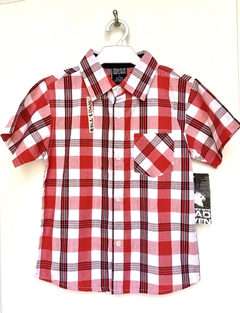 NUEVO | 7A | Quad Seven | Camisa a cuadros roja y blanca