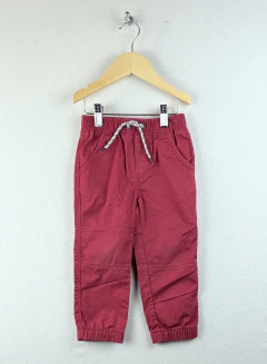 2A | Baby Gap | pantalon gabardina rojo cordon gris puño