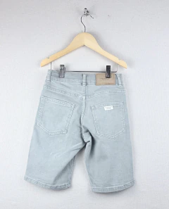 9A | Zara | bermuda jean gris-verde claro cintura regulable - comprar online
