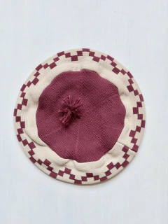 diametro total 23 cm | La bastida | Boina beige bordo niño