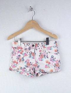 PLAY | 6A | Yamp | short de jean rosa floreado cintura regulable