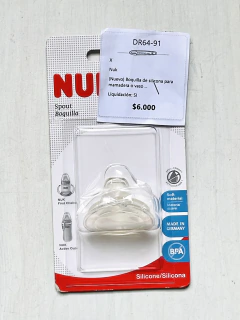 X | Nuk | (Nuevo) Boquilla de silicona para mamadera o vaso nuk