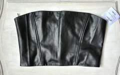 M | ZARA | CORSET DE ECOCUERO NEGRO
