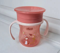 NUEVO | Chicco | Vaso antivuelcos durazno 360