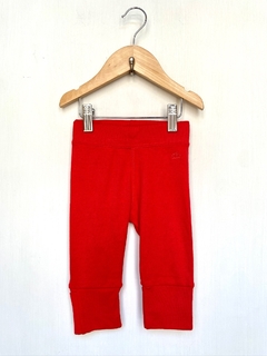 NUEVO | 6m | Paula Cahen D'anvers | pantalon algodon rojo liso logo en cadera