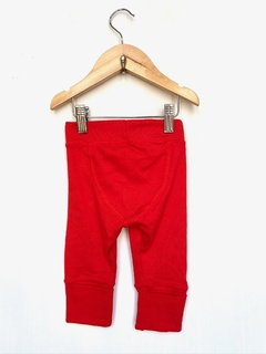 NUEVO | 6m | Paula Cahen D'anvers | pantalon algodon rojo liso logo en cadera - comprar online