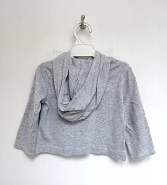 6 meses | Carters | Saquito de algodón color gris claro, abotonado y con capucha - comprar online