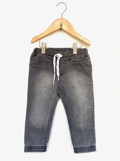 T2 (18/24m) | Cheeky | jean jegging gris-negro cintura elastica cordon blanco