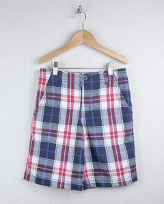 APROX 8A | Faded Glory | bermuda cuadrille roja azul blanco cintura ajustable