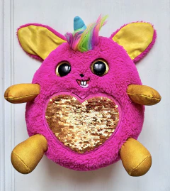 PLAY | Wabro | rainbocorn Peluche fucsia lentejuelas flip 25cm