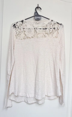 0 | AKIABARA | REMERA MANGA LARGA CON BORDADO - NATURAL - comprar online
