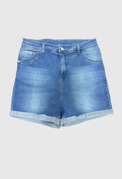 SHORT CURVY ELASTIZADO CON DOBLADILLO - KAITCURVY